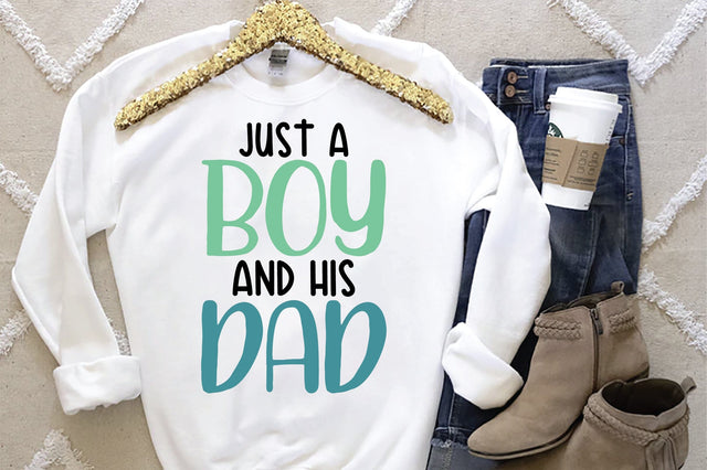 Just A Boy And His Dad Svg SVG Creativeart88 
