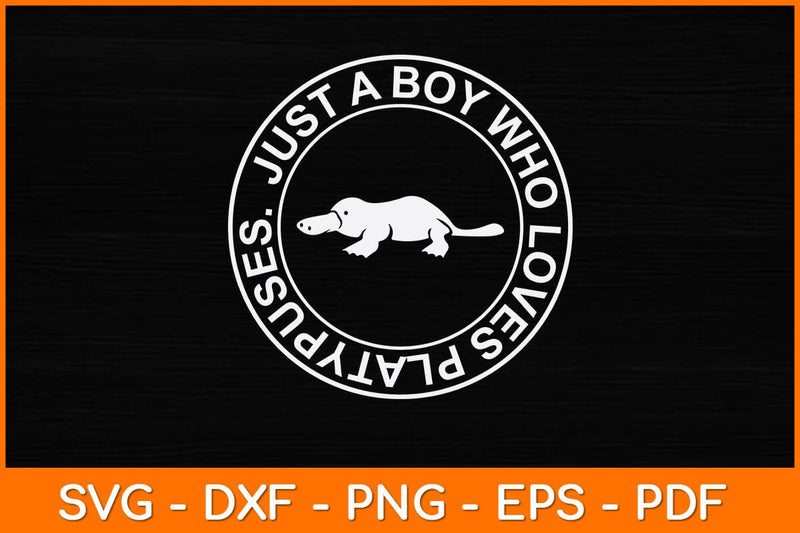 Just A Boy Who Loves Platypuses Svg Design SVG artprintfile 