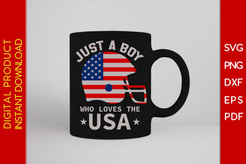 Just A Boy Who Loves The USA 4th Of July SVG PNG PDF Cut File Vol. 2 SVG Creativedesigntee 