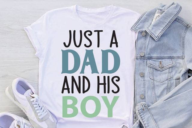 Just A Dad And His Boy Svg SVG Creativeart88 