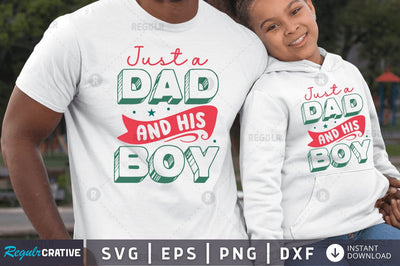 Just a dad and his boy SVG SVG Regulrcrative 