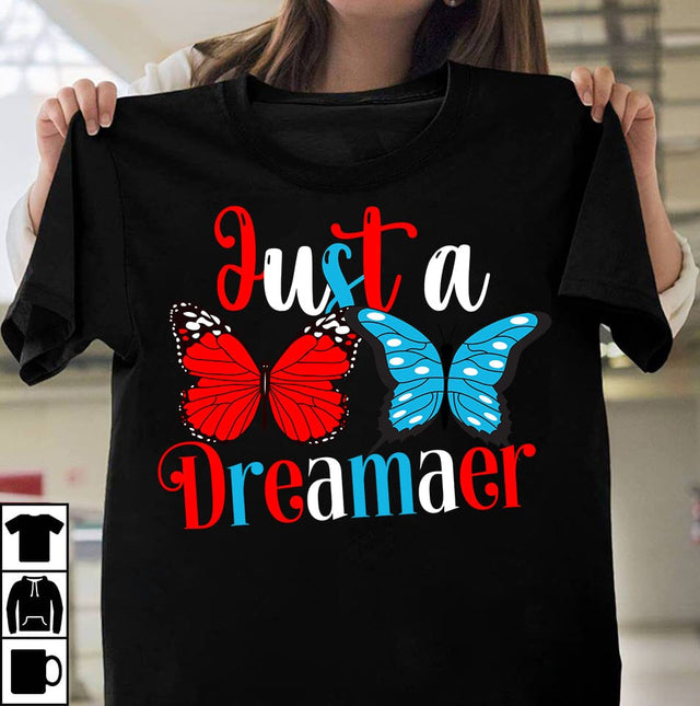 Just A Dreamer SVG Cut File ,Butterfly SVG Design SVG BlackCatsMedia 