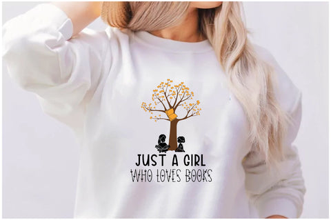 Just a Girl Loves Books Sublimation Sublimation Jagonath Roy 