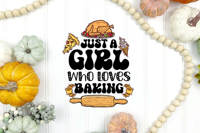 Just a Girl Who Loves Baking PNG Sublimation Rupkotha 