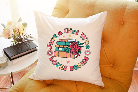 Just a Girl Who Loves Books,Book Lovers flower's Sublimation Sublimation designartist 