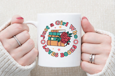 Just a Girl Who Loves Books,Book Lovers flower's Sublimation Sublimation designartist 