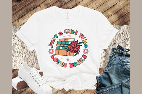 Just a Girl Who Loves Books,Book Lovers flower's Sublimation Sublimation designartist 