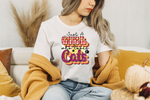 Just a Girl Who Loves Cats Sublimation SVGArt 