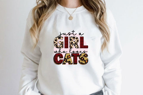 just a girl who loves cats Sublimation SVGArt 