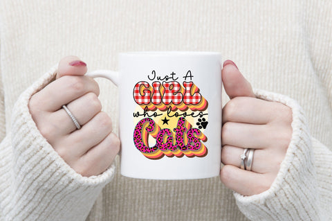 Just a Girl Who Loves Cats Sublimation SVGArt 