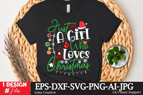 Just A Girl Who Loves Christmas SVG Cute File SVG Insomnia Std 