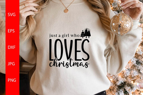 Just a Girl Who Loves Christmas Svg Free For Commercial Use SVG Sintegra 