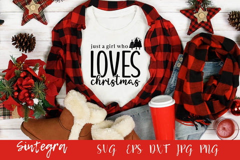 Just a Girl Who Loves Christmas Svg Free For Commercial Use SVG Sintegra 