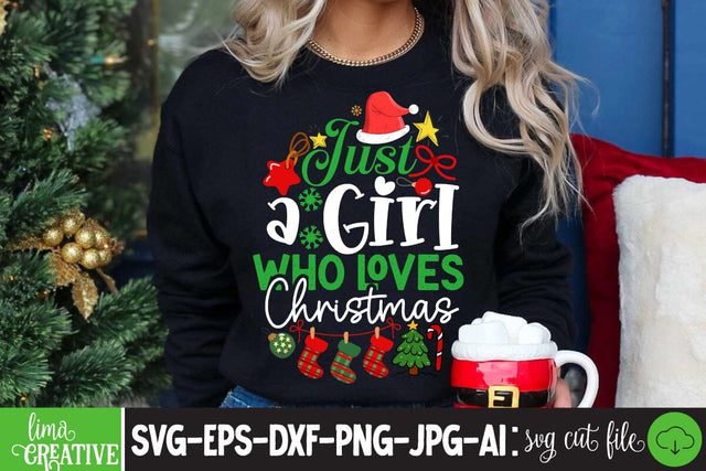 Just A Girl Who Loves Christmas SVG Insomnia Std 