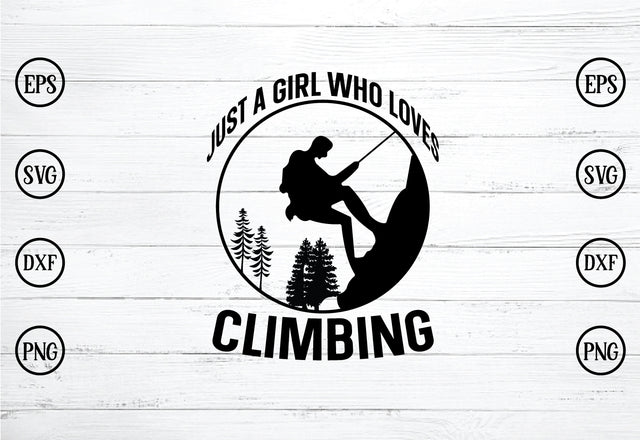 just a girl who loves climbing SVG SVG buydesign 