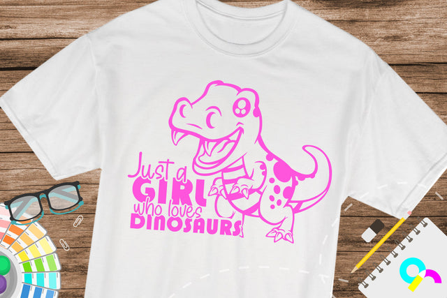Just a girl who loves dinosaur svg SVG Artinrhythm shop 