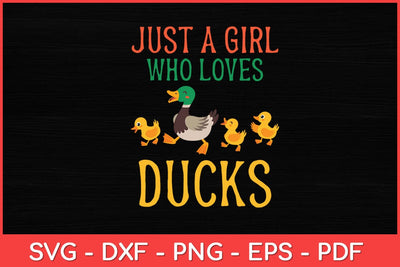 Just A Girl Who Loves Ducks Duck Lover Svg Design SVG artprintfile 