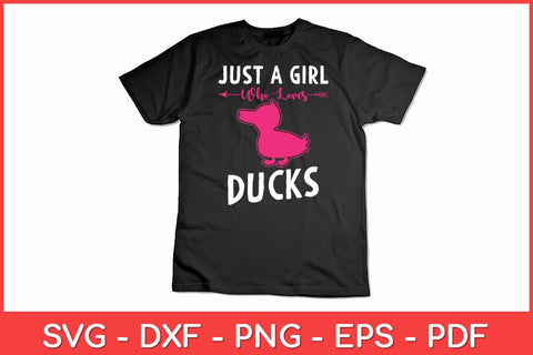Just A Girl Who Loves Ducks Girls Kids Funny Duck Lover Duck Svg Design SVG artprintfile 