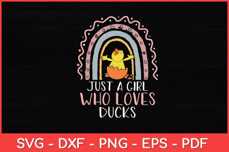 Just A Girl Who Loves Ducks Rainbow Duck Lover Svg Design SVG artprintfile 