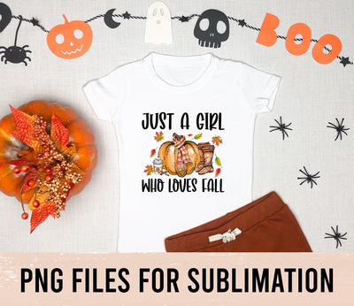 Just a Girl Who Loves Fall PNG, Fall PNG, Pumpkin PNG, Fall Girl PNG, Hello Pumpkin PNG, Fall Vibes PNG, Autumn Vibes PNG SVG BOO-design 