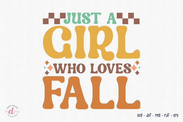 Just a Girl Who Loves Fall Retro SVG SVG CraftLabSVG 