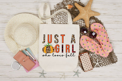 Just a Girl Who Loves Fall Sublimation Sublimation SVGista 