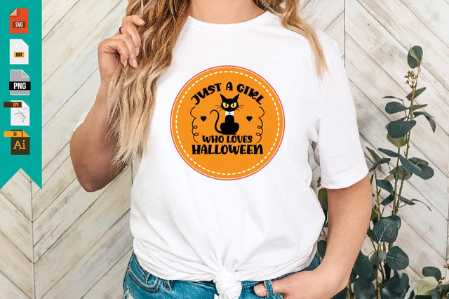Just A Girl Who Loves Halloween SVG Craftlabsvg24 