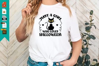 Just A Girl Who Loves Halloween SVG Craftlabsvg24 