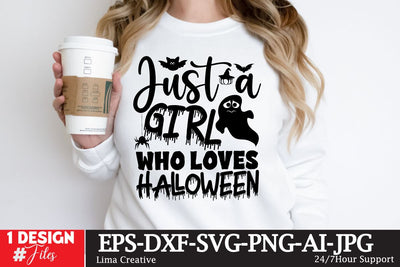 Just A Girl Who Loves Halloween SVG Cute File SVG Insomnia Std 