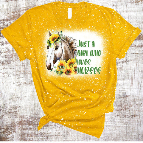 Just a Girl Who Loves Horses PNG JPG Sublimation Sweet Tees 