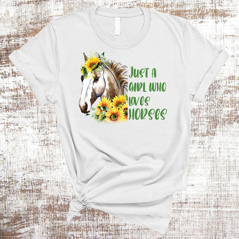 Just a Girl Who Loves Horses PNG JPG Sublimation Sweet Tees 
