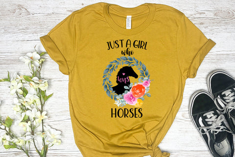 Just a Girl Who Loves Horses Sublimation Design Sublimation Happy Printables Club 
