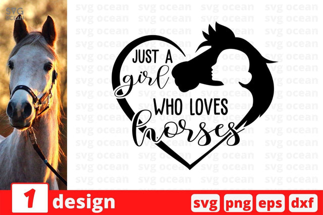 Just a girl who loves horses SVG Cut File SVG SvgOcean 