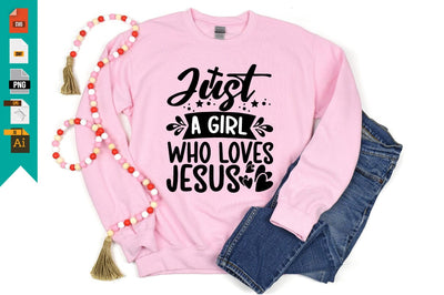 Just a Girl Who Loves Jesus SVG Craftlabsvg24 