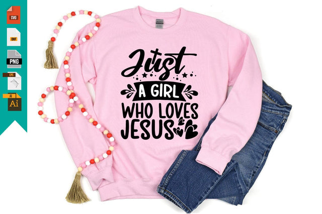 Just a Girl Who Loves Jesus SVG Craftlabsvg24 