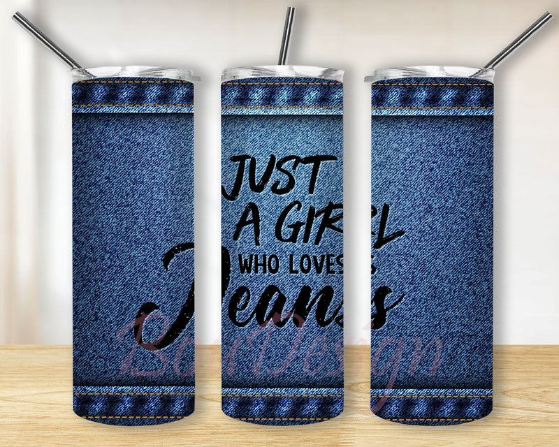 Just A Girl Who Loves Jesus Tumbler Design, Sublimation Designs Downloads, Skinny Tumbler 20oz Design Sublimation BouDesign 