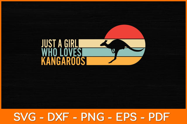 Just A Girl Who Loves Kangaroos Svg Design SVG artprintfile 