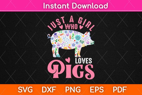 Just a Girl Who Loves Pig Farmer Svg Design SVG artprintfile 
