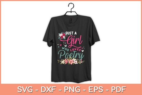 Just A Girl Who Loves Poetry Svg Cutting File SVG artprintfile 