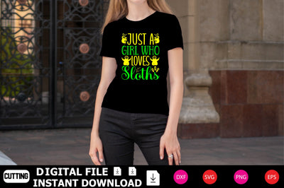 Just A Girl Who Loves Sloths SVG Shahin alam 