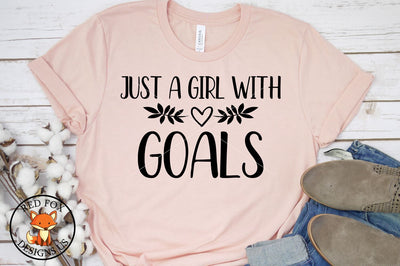 Just a Girl With Goals, Boss Babe, Girl Boss Svg Png Dxf SVG RedFoxDesignsUS 