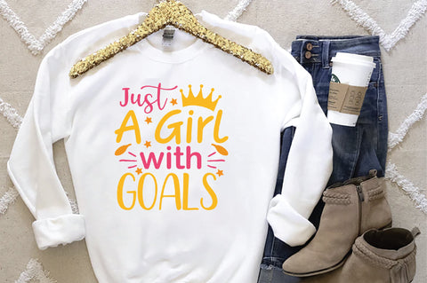 Just A Girl With Goals SVG SVG Creativeart88 