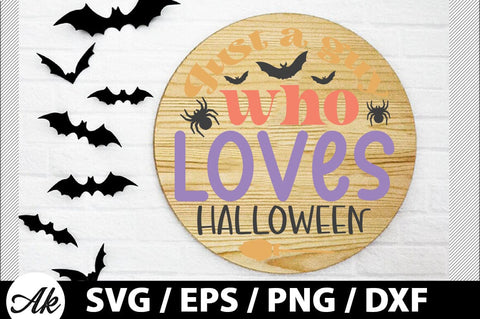 Just a guy who loves halloween Round Sign SVG SVG akazaddesign 
