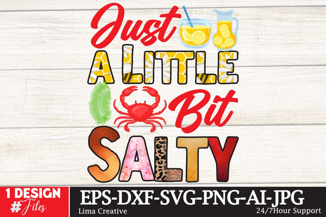 Just a Little Bit Salty Summer Sublimation PNG, Sublimation PNG,Summer Sublimation PNG, Sublimation Design, T-shirt Design, Summer Sublimation Qutest Sublimation Insomnia Std 