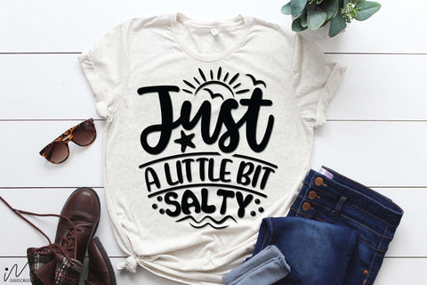 Just a little bit salty svg, Sunshine svg, Summer vibes svg, Summer t shirt svg, Vacation Svg, Ocean Svg Svg, Beach Svg, Beach t shirt svg, Summer mug svg, Beach time svg, Summer Cut Files, Hello summer svg, Lake time SVG Isabella Machell 