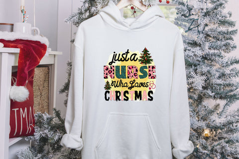 Just a Nurse Who Loves Christmas Sublimation SVGArt 