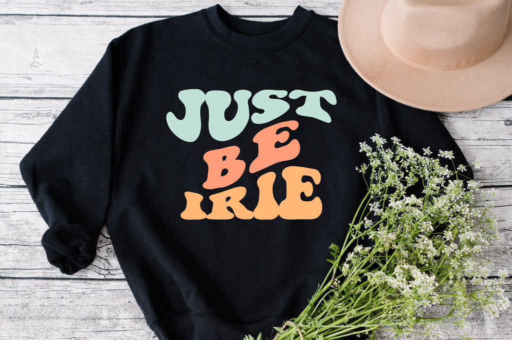 Just Be Irie svg, wavy style svg, EPS PNG Cricut Instant Download - So ...