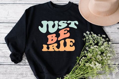 Just Be Irie svg, wavy style svg, EPS PNG Cricut Instant Download SVG Fauz 