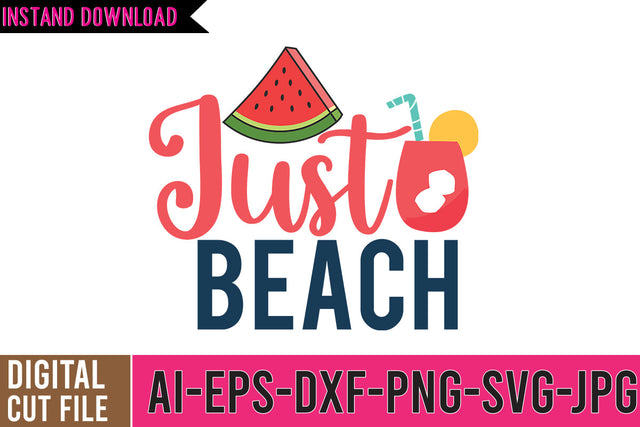 Just Beach SVG Cut File SVG BlackCatsMedia 