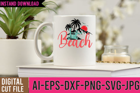 Just Beach SVG Cut FIle SVG BlackCatsMedia 
